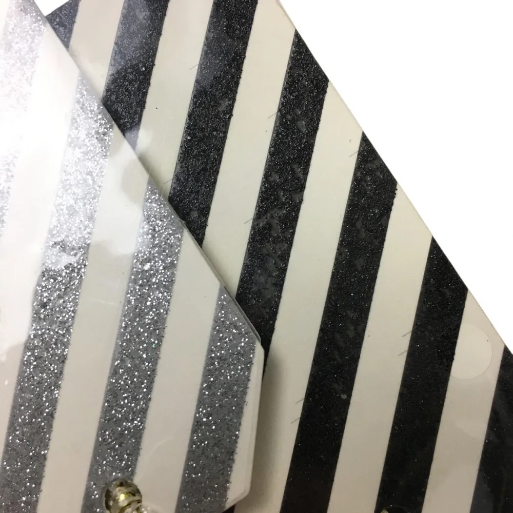 GIFT TAGS Feather Stripe Gold Glitter Metallic 28 Total Die Cut Labeling NWT